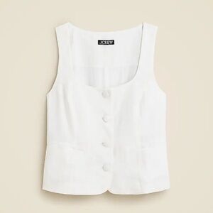 J. Crew Women's White Sleeveless Blouse